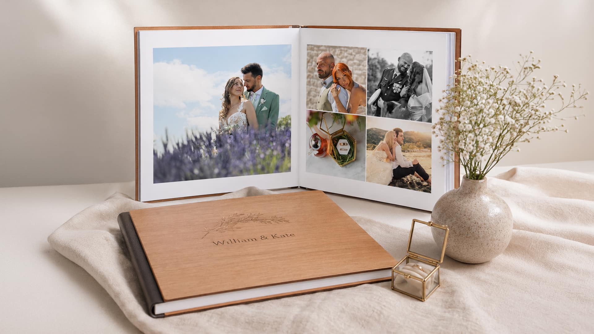 Livre photo de mariage et son coffret